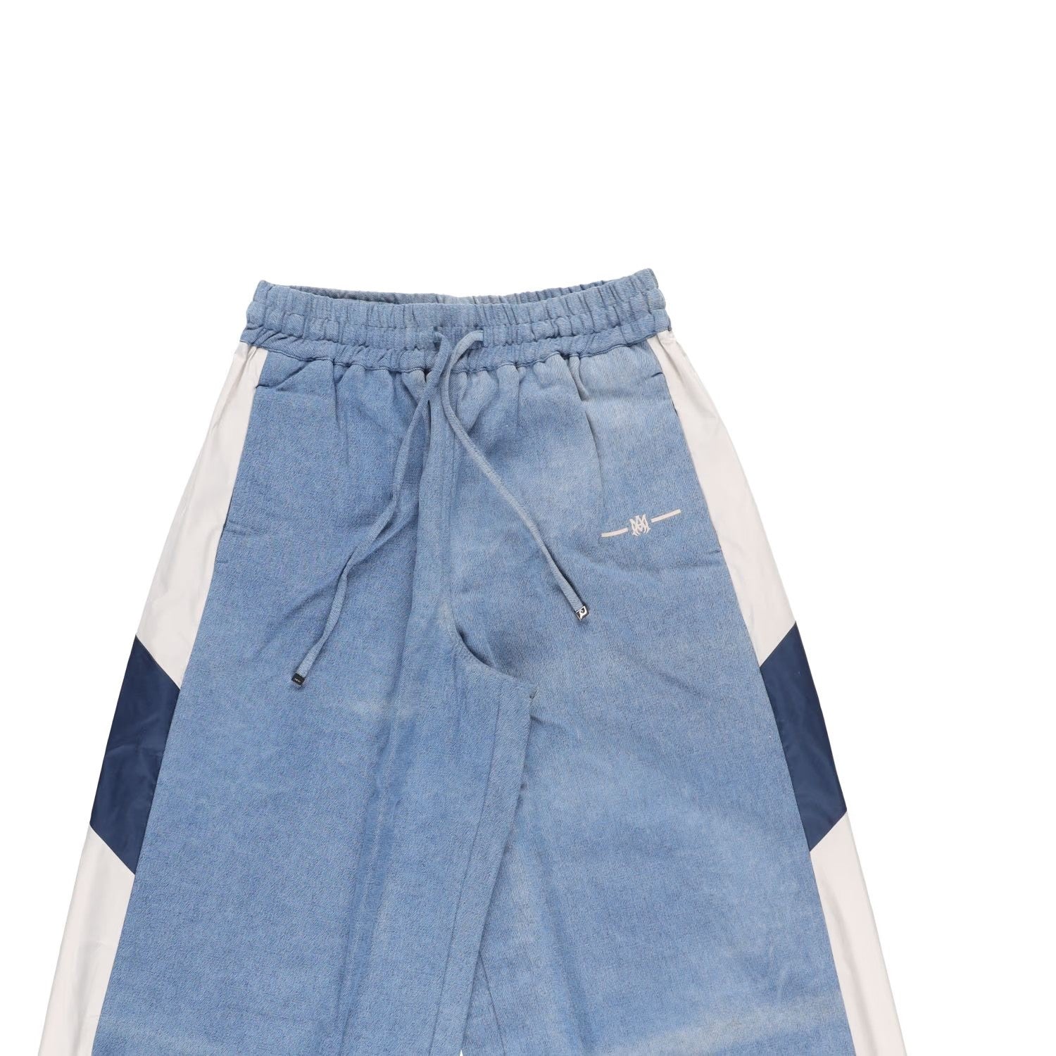 AMIRI Womens Ma Chambray Track Pant Relaxed Fit Drawstring Waist Blue S RRP 1153 — View 6