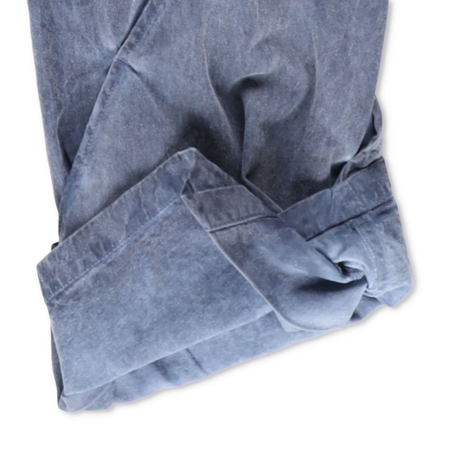 JUNTAE KIM Mens Gather-Twisted Dye Shell Trousers Blue Straight Leg L RRP 720 — View 5
