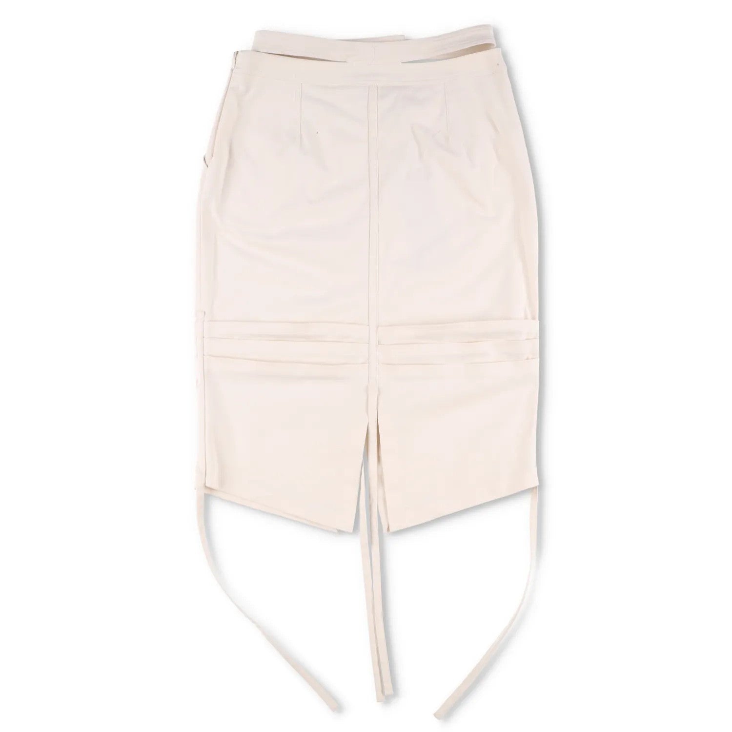 ANDREADAMO Womens Midi Skirt Double Belt White Tie Closure Size M RRP 480 — View 11