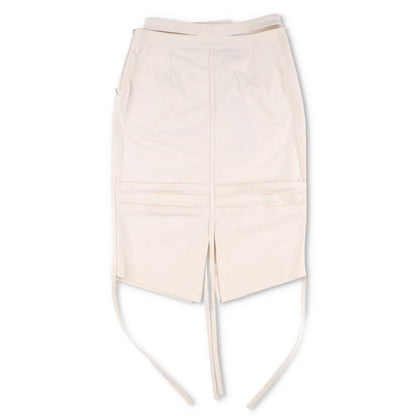 ANDREADAMO Womens Midi Skirt Double Belt White Tie Closure Size M RRP 480 — View 11