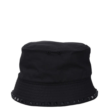 VALENTINO Mens Bucket Hat Black Rockstud Memory Techno Drill Size 58 RRP 540 — View 2