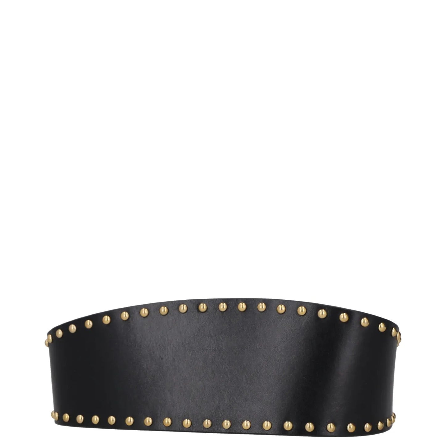 ALEXANDER MCQUEEN Womens Waist Belt Black Leather Gold Studded Size 75 RRP 300 — View 4