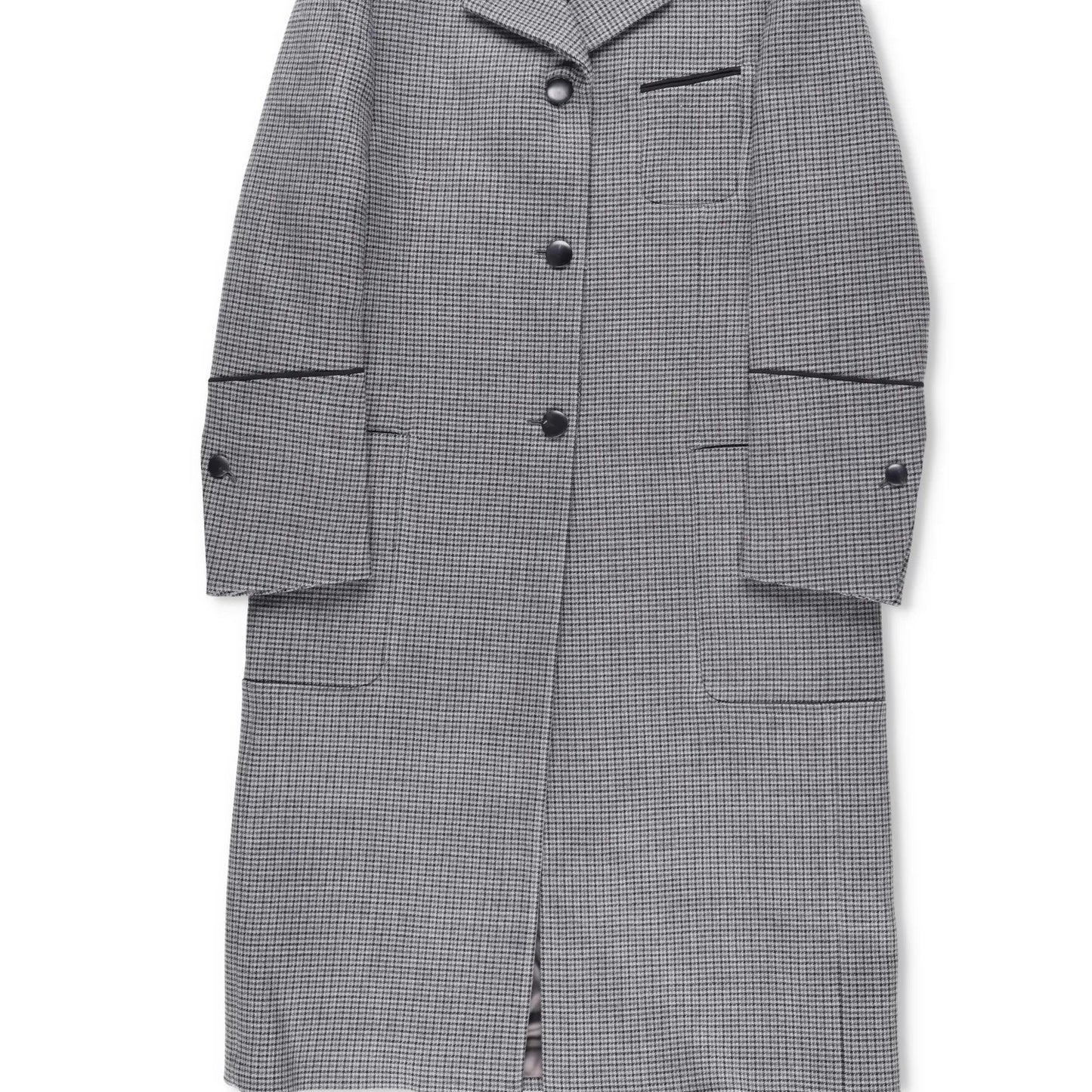SALVATORE FERRAGAMO Womens Overcoat Knee Length Grey Collared Size 42 RRP 4045 — View 4