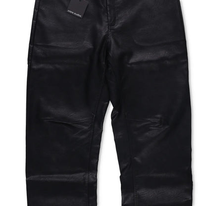 ENTIRE STUDIOS Mens Wet Pants Faux Leather Black 5 Pocket Zip Size S RRP 175.3 — View 14