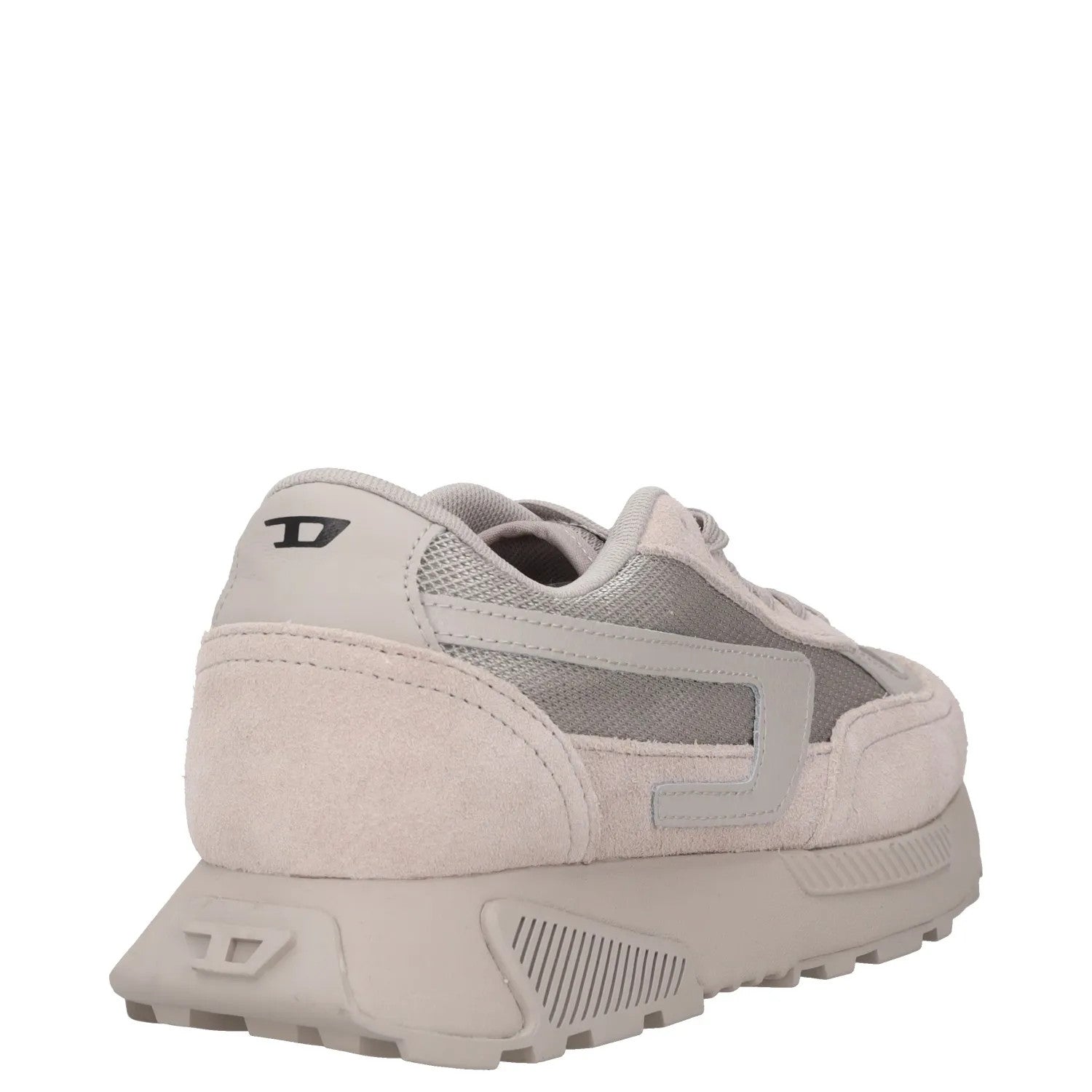 DIESEL Womens Trainers Grey Leather Low Top Lace Up Sneakers UK 7.5 RRP 145 — View 6