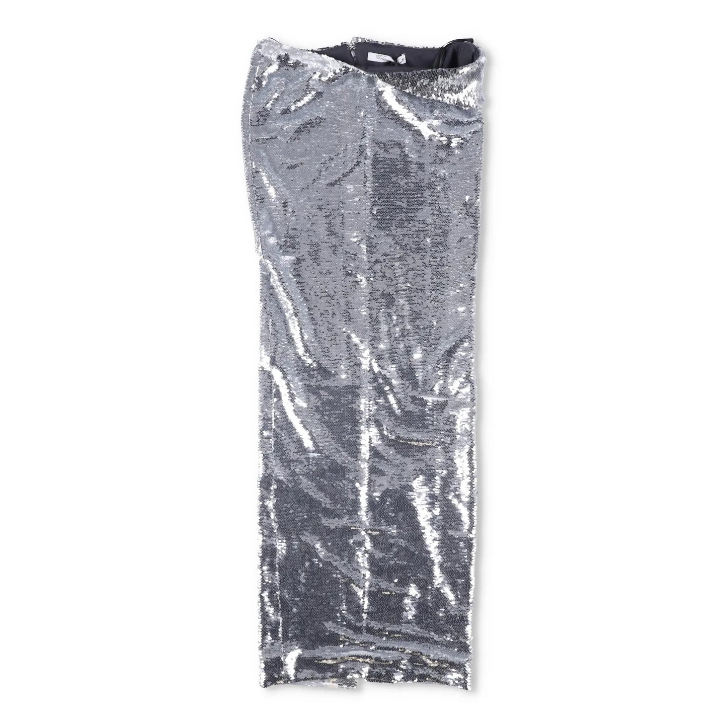 LAQUAN SMITH Womens Maxi Skirt Metallic High Rise Long Satin Size XS RRP 1115 — View 2