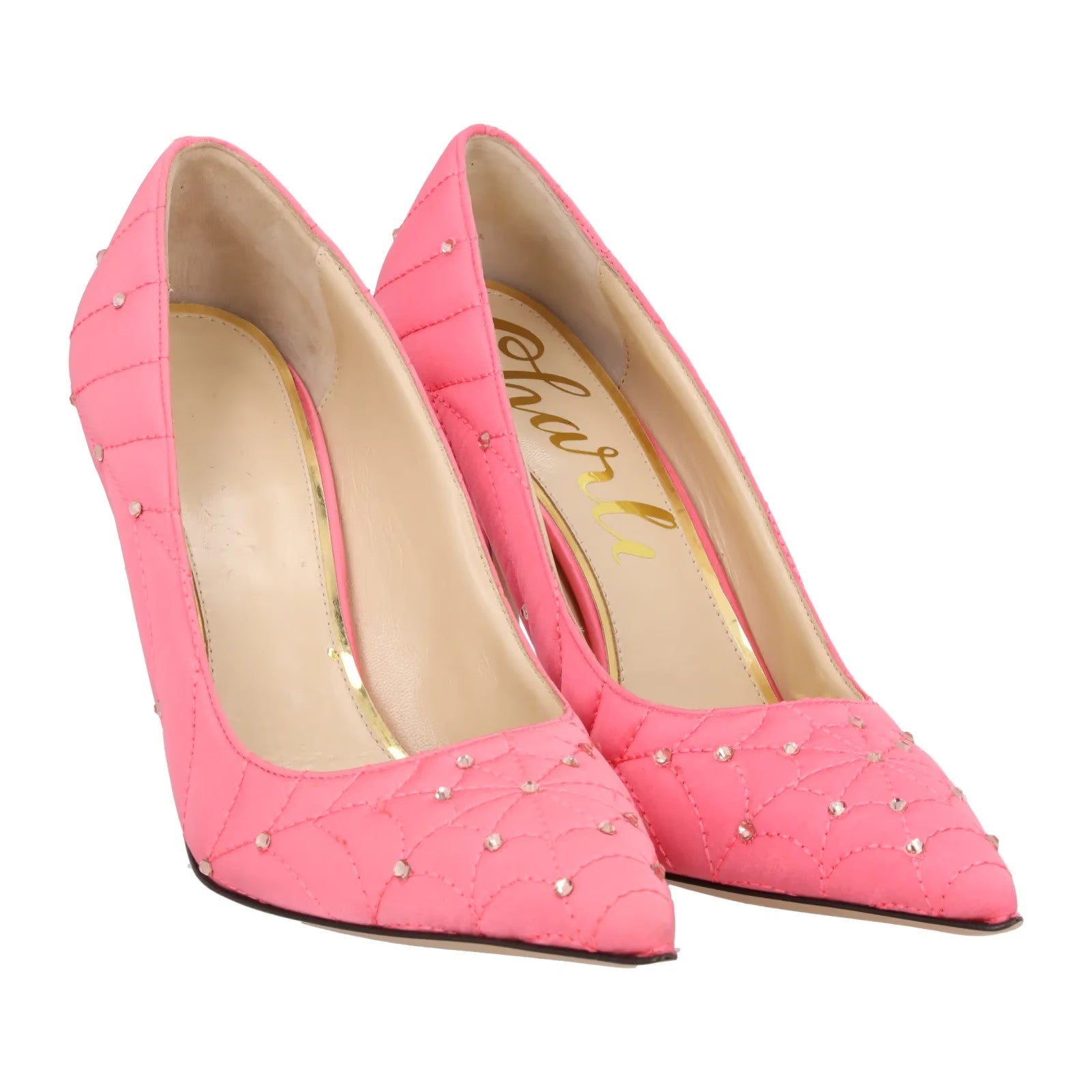 CHARLOTTE OLYMPIA Womens Bacall Pump Satin Court Shoes Pink UK 6 RRP 615 — View 9