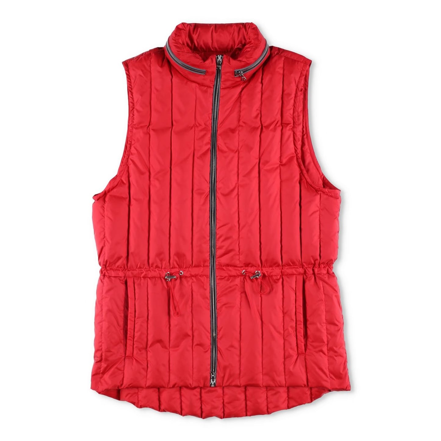 IENKI IENKI Womens Quilted Gilet Nylon Red Zip Sleeveless Size NIA RRP 300