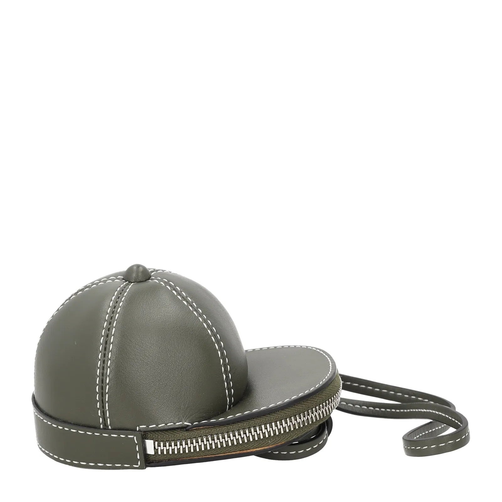 J.W. ANDERSON Womens Nano Cap Crossbody Bag Leather Army Green Size S RRP 295 — View 7
