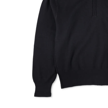 BURBERRY Mens Hoodie Quarter Zip Hooded Long Sleeve Black Wool Pullover M RRP990 — View 3