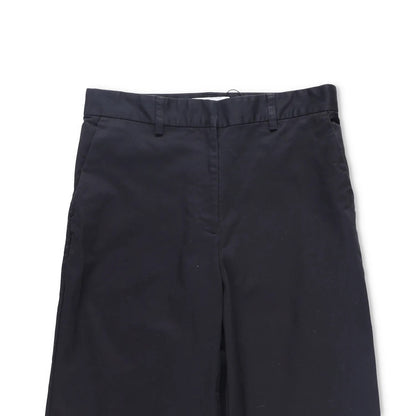 MATTEAU Womens Straight Twill Wide Leg Trousers Black Cotton Blend Size 3 RRP520 — View 2