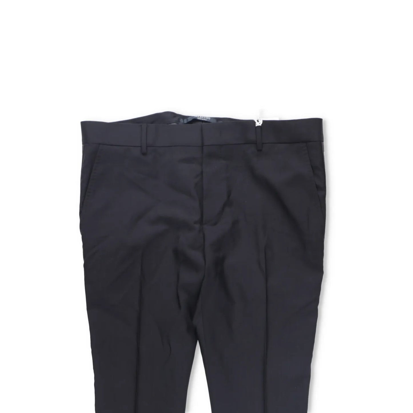 Valentino Mens Trousers Black Flat Front Zip Straight Leg Size 54 RRP 650 — View 2