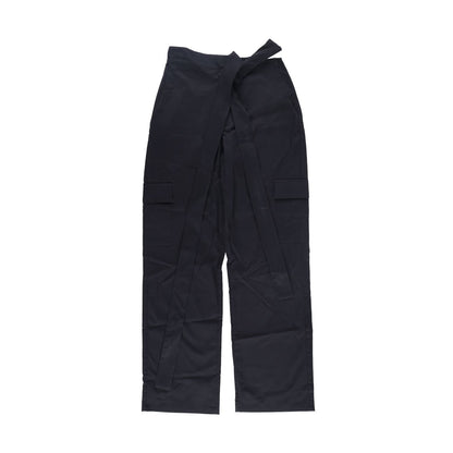 JADE CROPPER Womens Wrap Belt Cargo Trousers Black High Rise Wide Leg XS RRP 575