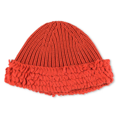 MONCLER GENIUS X Salehe Bembury Womens Beanie Hat Orange Knit Detail OS RRP 280