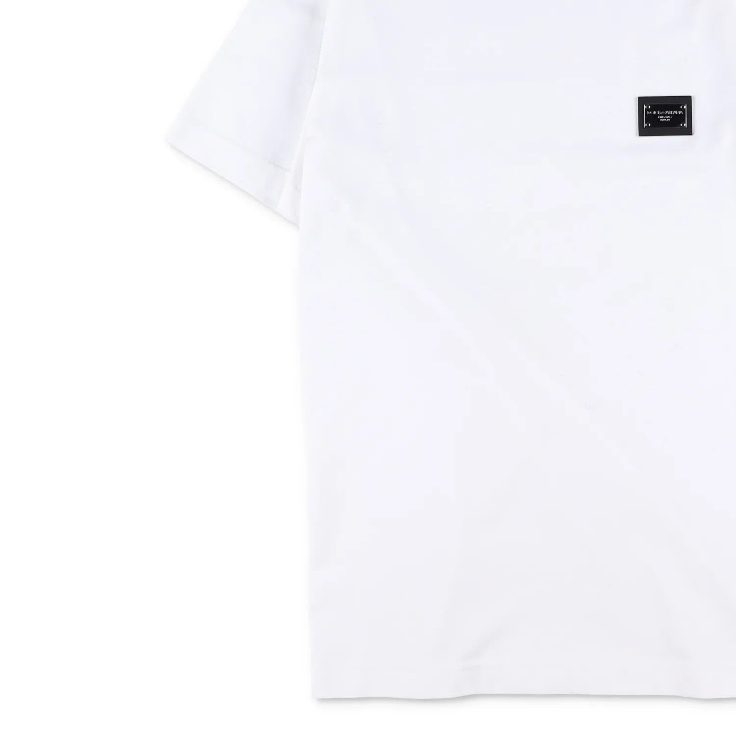 DOLCE & GABBANA Mens T-Shirt White Short Sleeve Crew Neck Plaque Size 48 RRP 485 — View 3