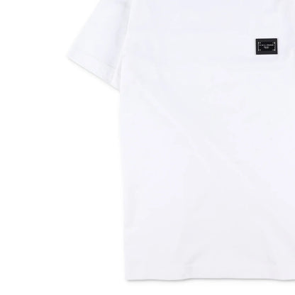 DOLCE & GABBANA Mens T-Shirt White Short Sleeve Crew Neck Plaque Size 48 RRP 485 — View 3