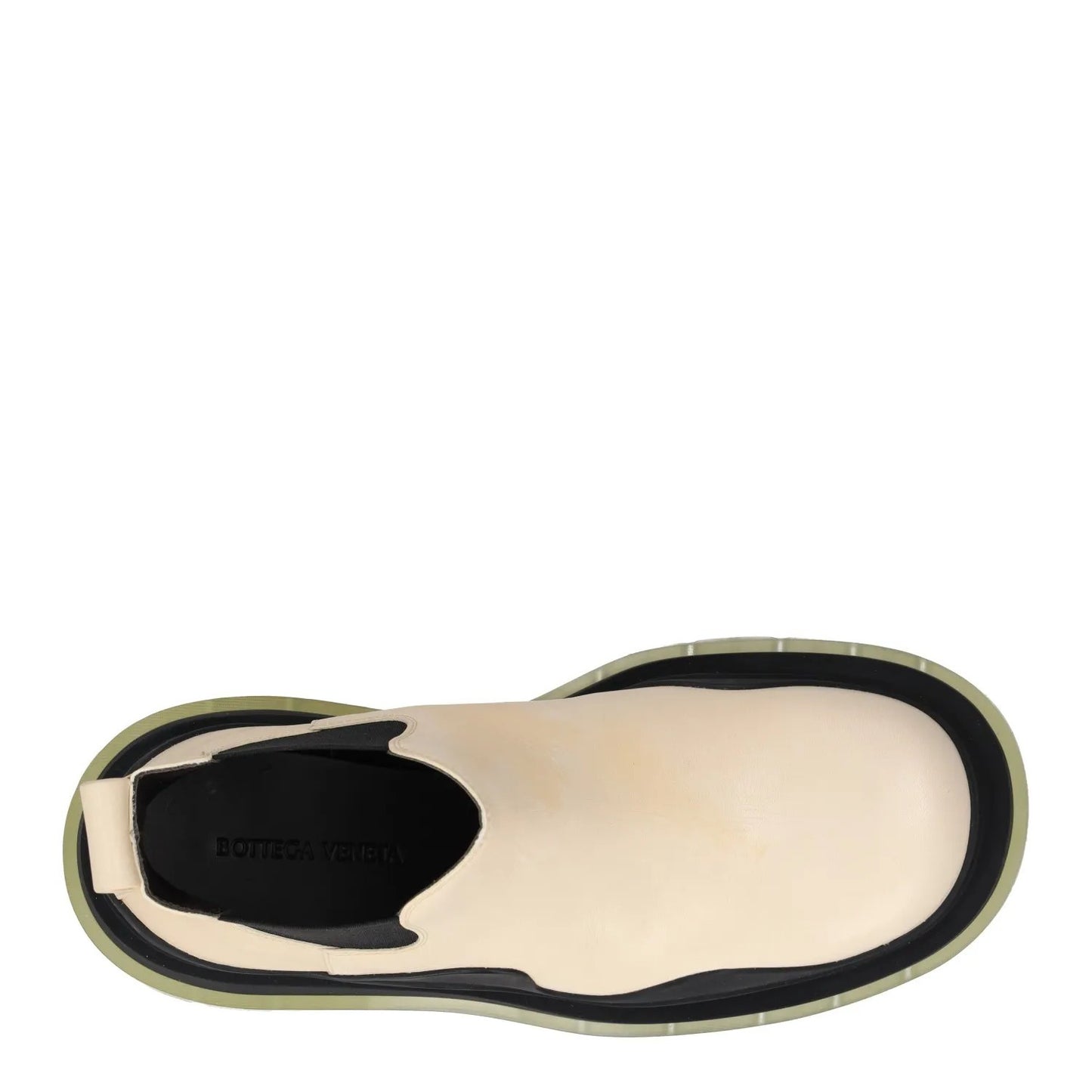 BOTTEGA VENETA Womens Chelsea Boot Beige Black Leather Mid Heel UK 5 RRP 1080 — View 7