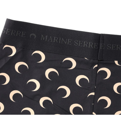 MARINE SERRE Womens Bib Shorts Recycled Moon Pattern Jersey Mini Black S RRP 125 — View 8