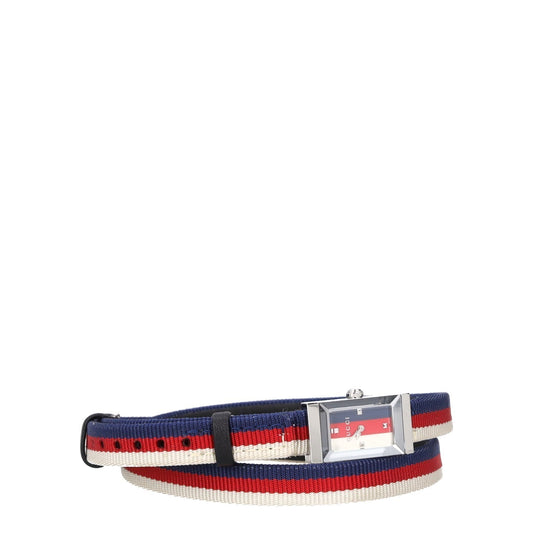 GUCCI Ladies YA147502 G-Frame Quartz Watch Material Strap Multicoloured RRP665