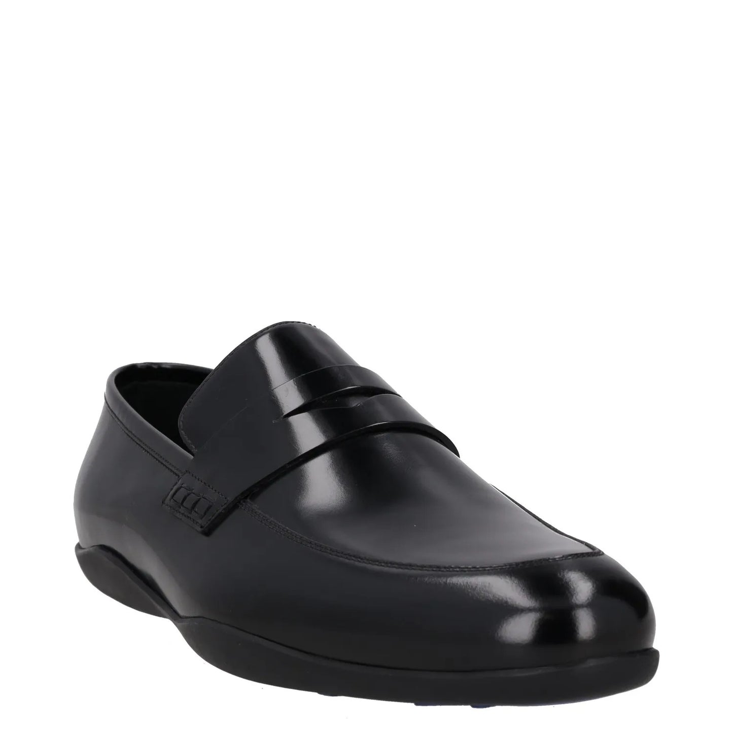 HARRYS Mens Dress Shoes Black Leather Slip On Almond Toe Loafers UK 12.5 RRP 250 — View 2