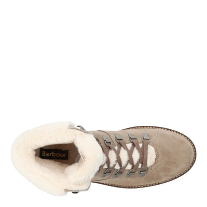 BARBOUR Womens Lula Ankle Boots Brown Suede Casual Taupe Fur Detail UK 3 RRP 139 — View 9