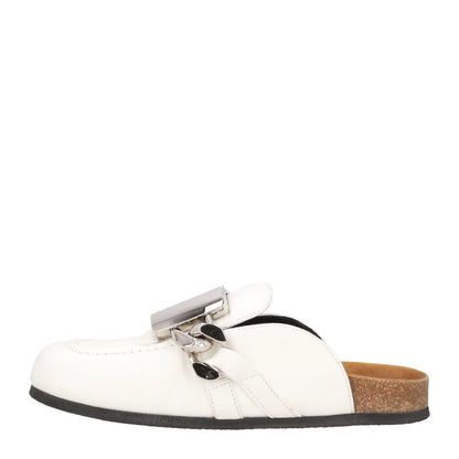 J.W. ANDERSON Womens Anderson Gourmet Loafer Tag Chain Leather White UK4 RRP 495 — View 4