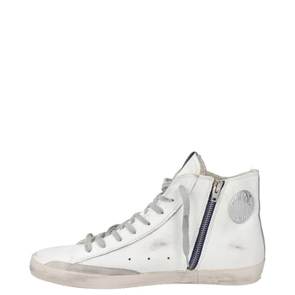 GOLDEN GOOSE Mens Trainers White Leather High Top Lace Up Sneaker UK 10 RRP 400 — View 4