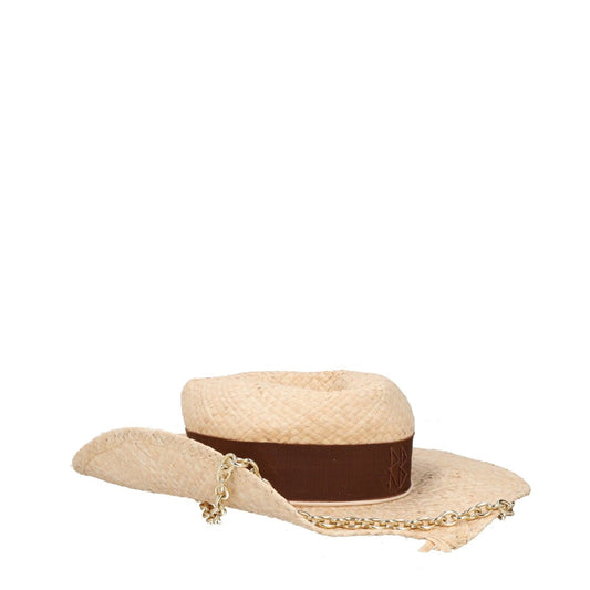 RUSLAN BAGINSKIY Womens Straw Fedora Hat Beige Neutrals Size S RRP 345