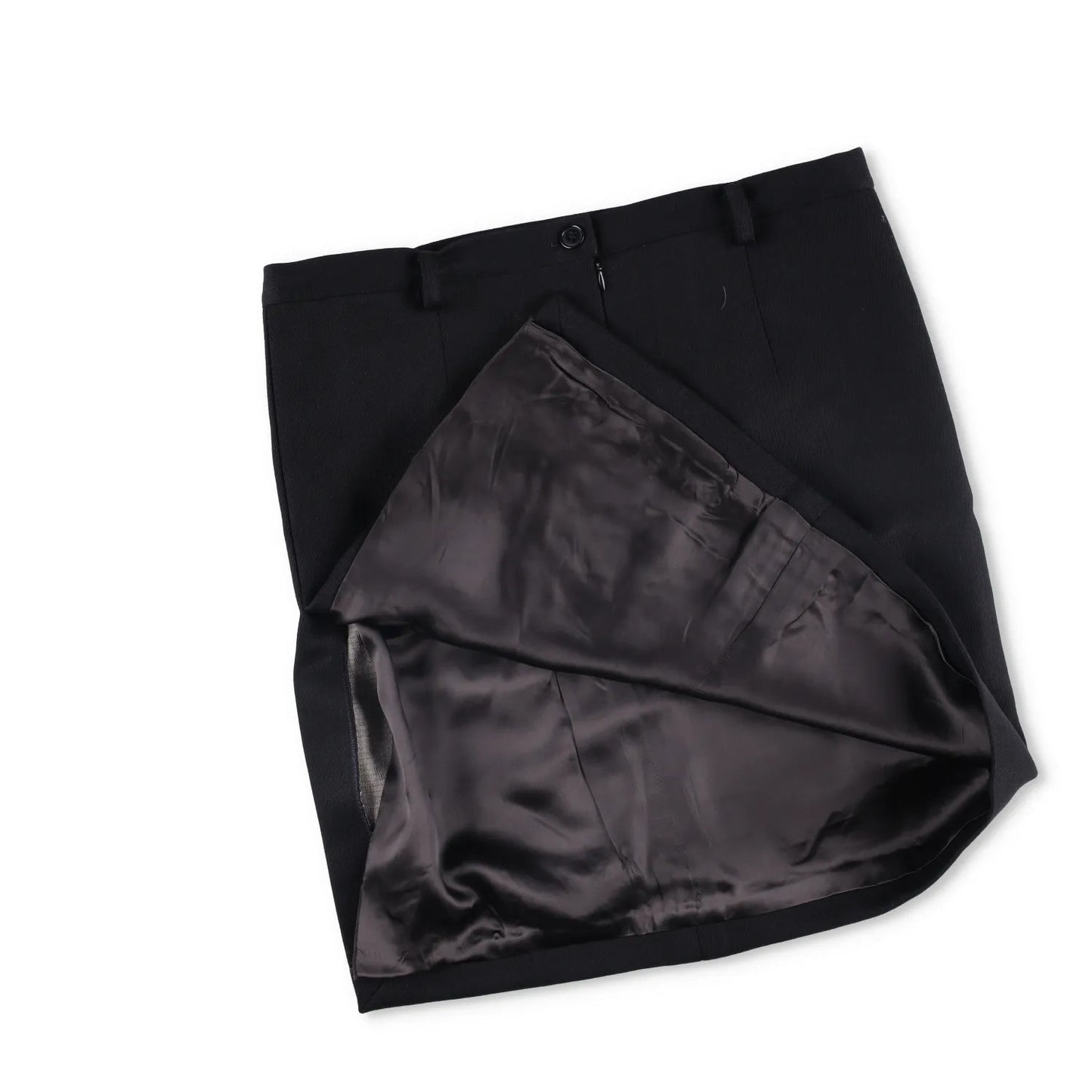 VETEMENTS Womens Knee Length Skirt Black Wool Button Closure Size M RRP 350 — View 3