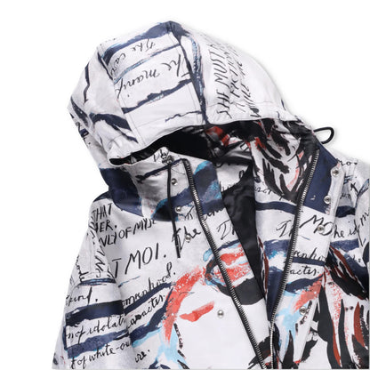 DIOR HOMME Mens Parka Jacket Mona Lisa Multicoloured Hooded Size 44 RRP 6960 — View 6