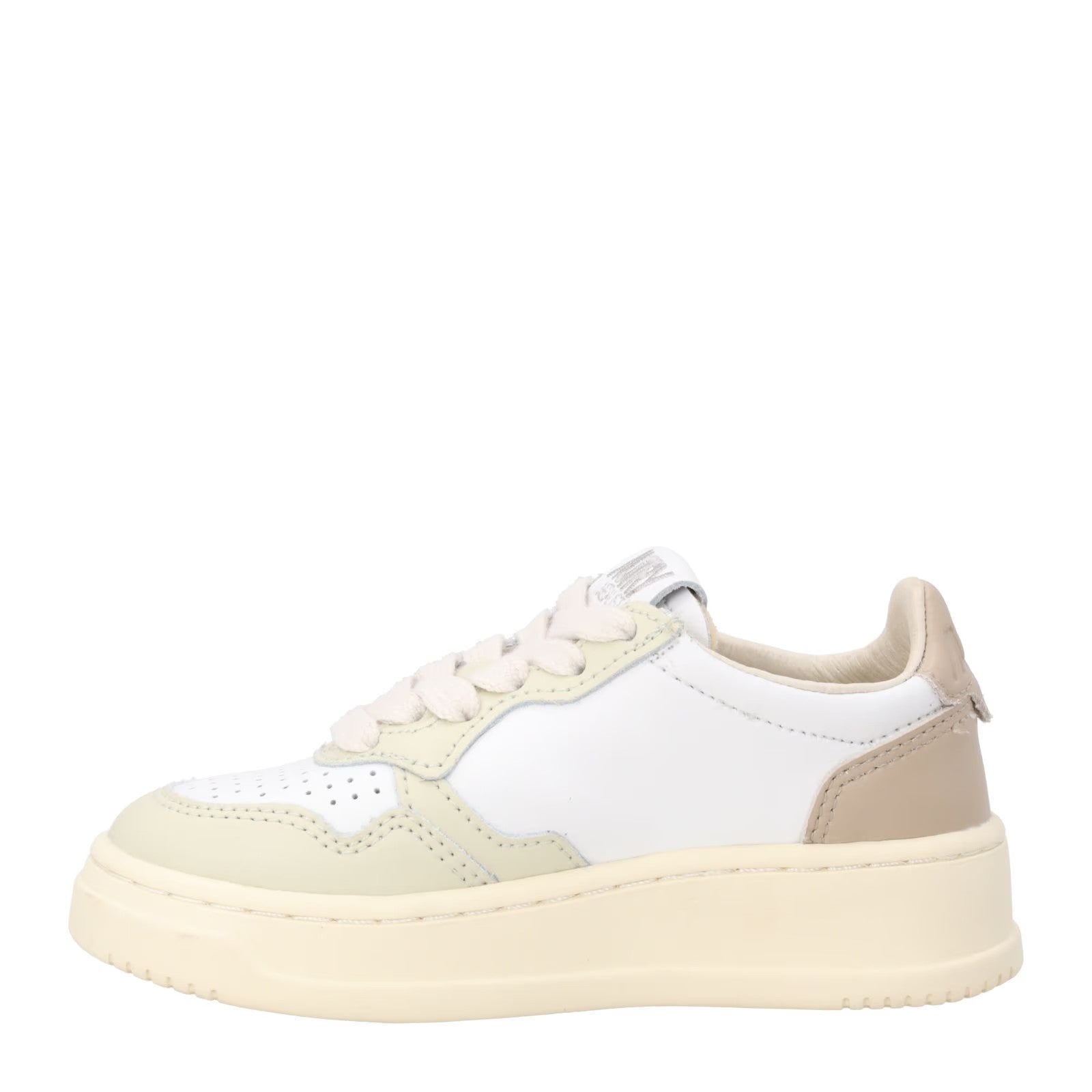 AUTRY Unisex Kids Medalist Trainers Leather Low Top Cream EU 28 RRP 165 — View 4