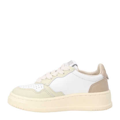 AUTRY Unisex Kids Medalist Trainers Leather Low Top Cream EU 28 RRP 165 — View 4