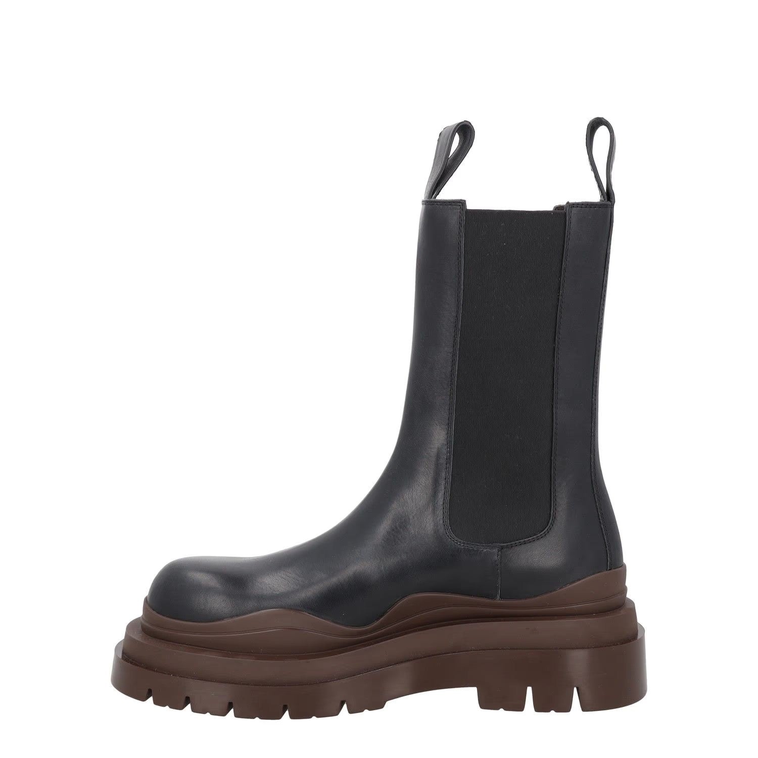 BOTTEGA VENETA Mens Chelsea Boots High Black Brown Leather UK 10 RRP 1080 — View 4