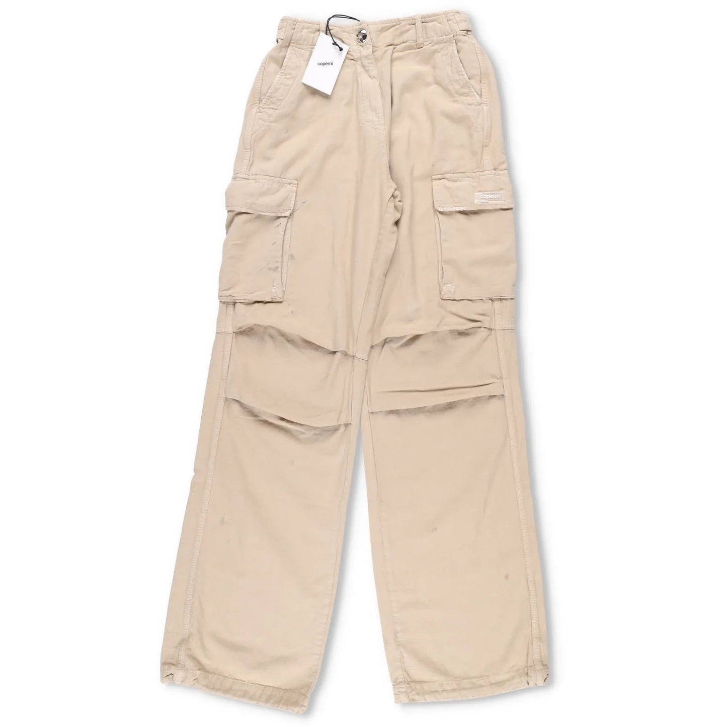 COPERNI Womens Canvas Wide Leg Cargo Pants Relaxed Fit Neutrals 34 RRP 810 — View 10