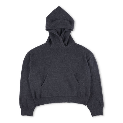 NANUSKHA Womens Cropped Hoodie Grey Front Pocket Pullover Size S RRP 320