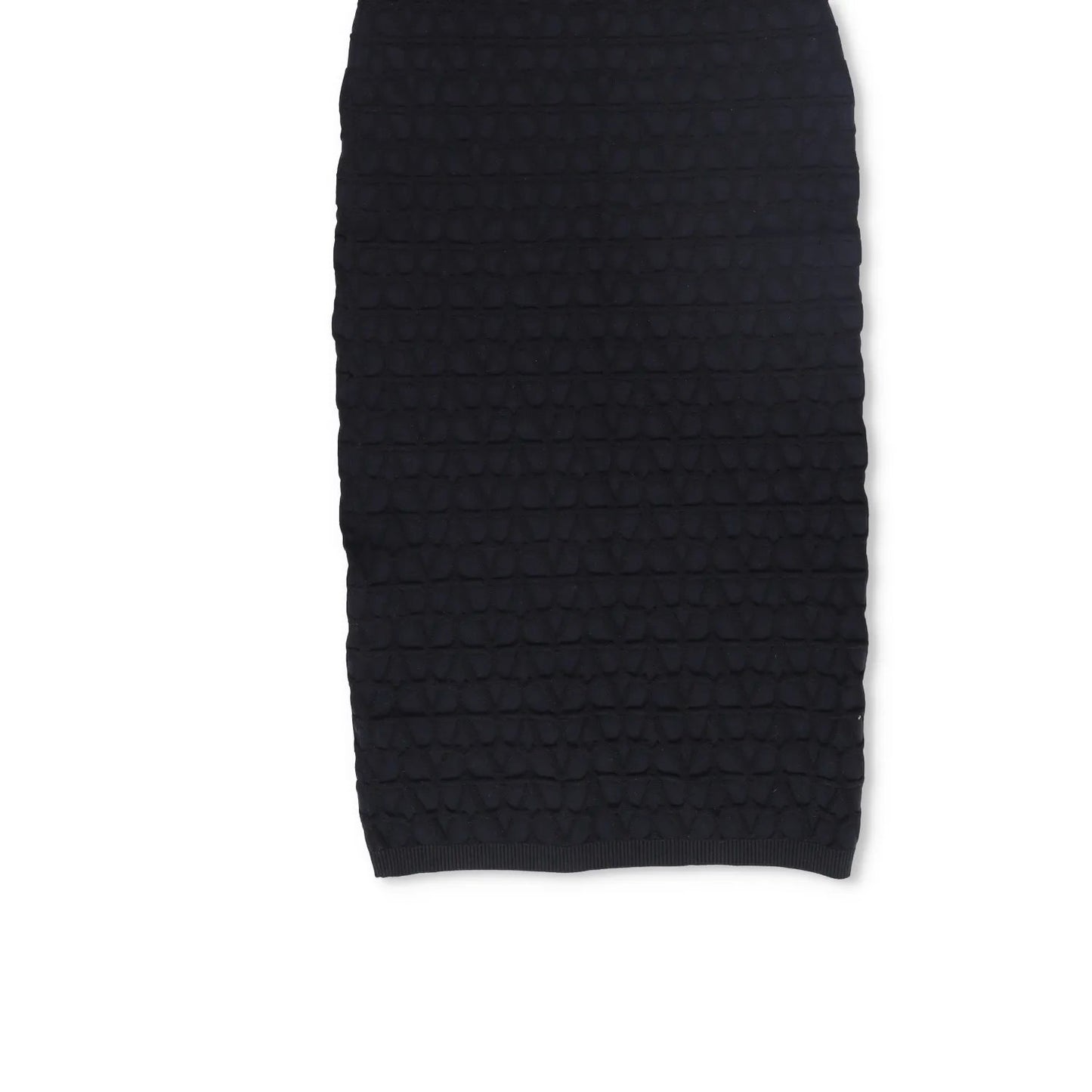 VALENTINO Womens Knit Midi Dress Black Round Neck Half Sleeve Large RRP 1850 — View 6