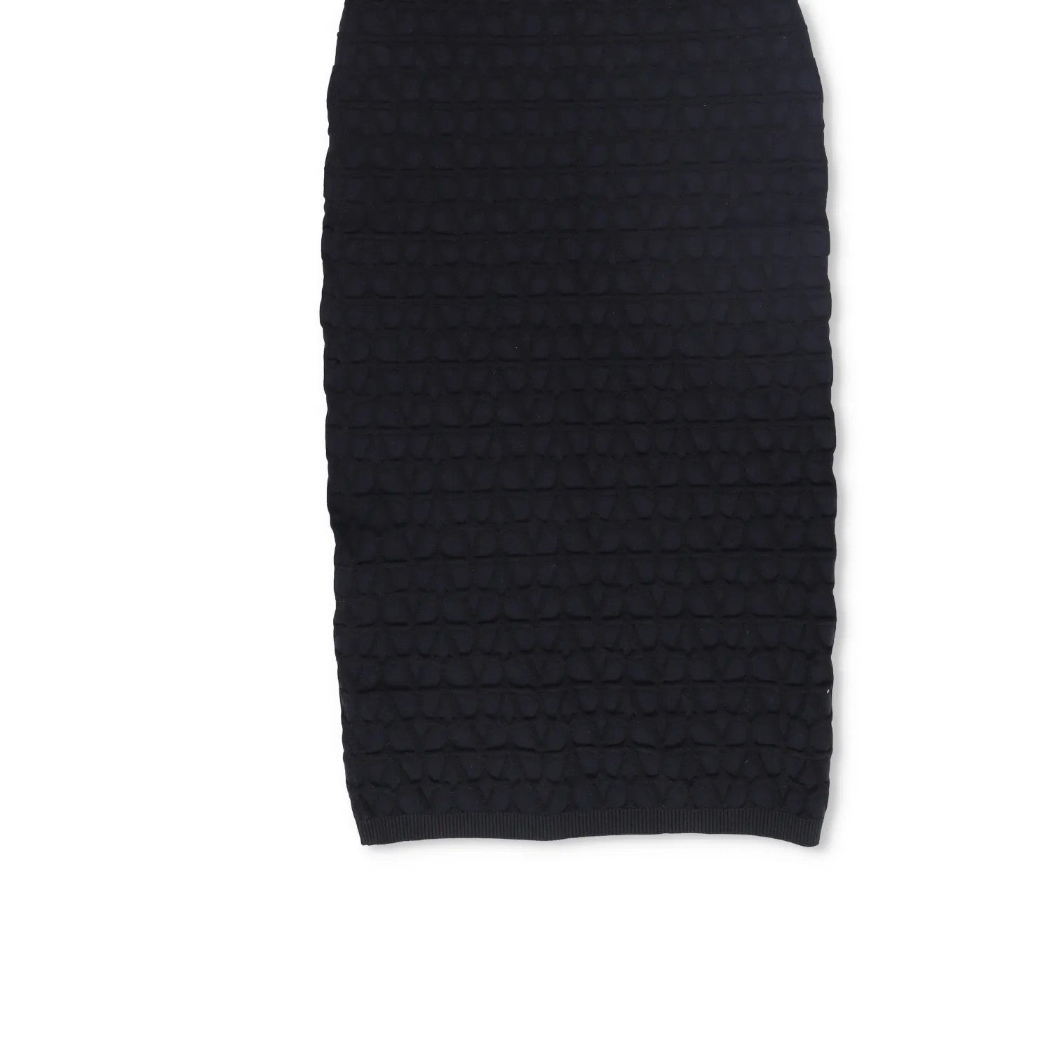 VALENTINO Womens Knit Midi Dress Black Round Neck Half Sleeve Large RRP 1850 — View 6