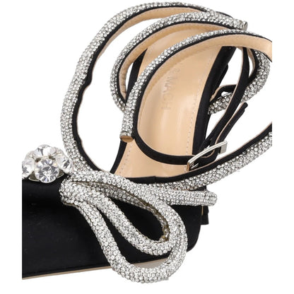 MACH & MACH Womens Rhinestone Stiletto Heels Black Silver Synthetic UK3.5 RRP825 — View 9
