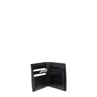 BALENCIAGA Mens Wallet Folding Logo Accent Black Leather One Size RRP 375 — View 4
