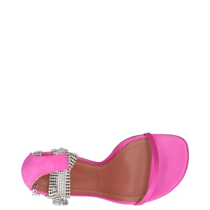 AMINA MUADDI Women Chain Strappy Heels Pink Leather Stiletto Open Toe UK4 RRP600 — View 7