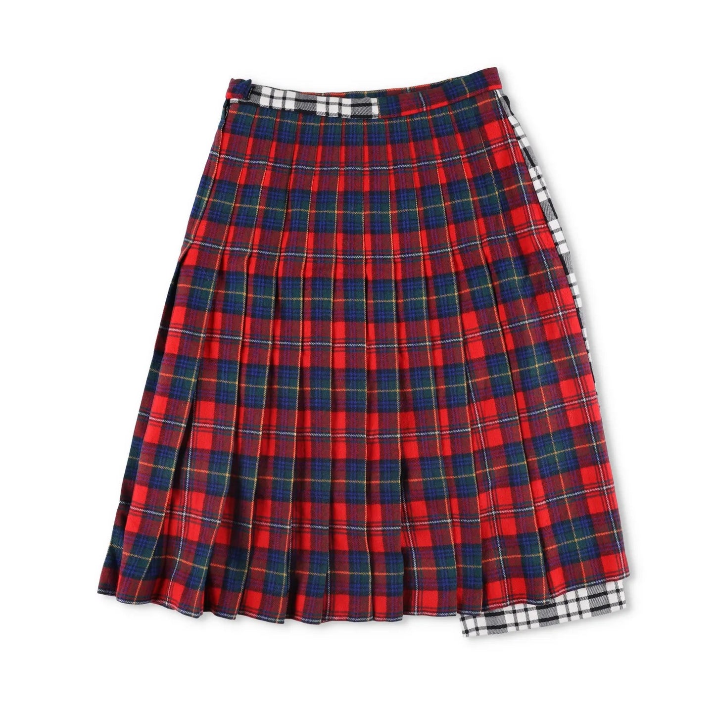 RENTRAYAGE Womens Pleated Skirt Assymetric Cotton Multicoloured XS RRP 250 — View 5