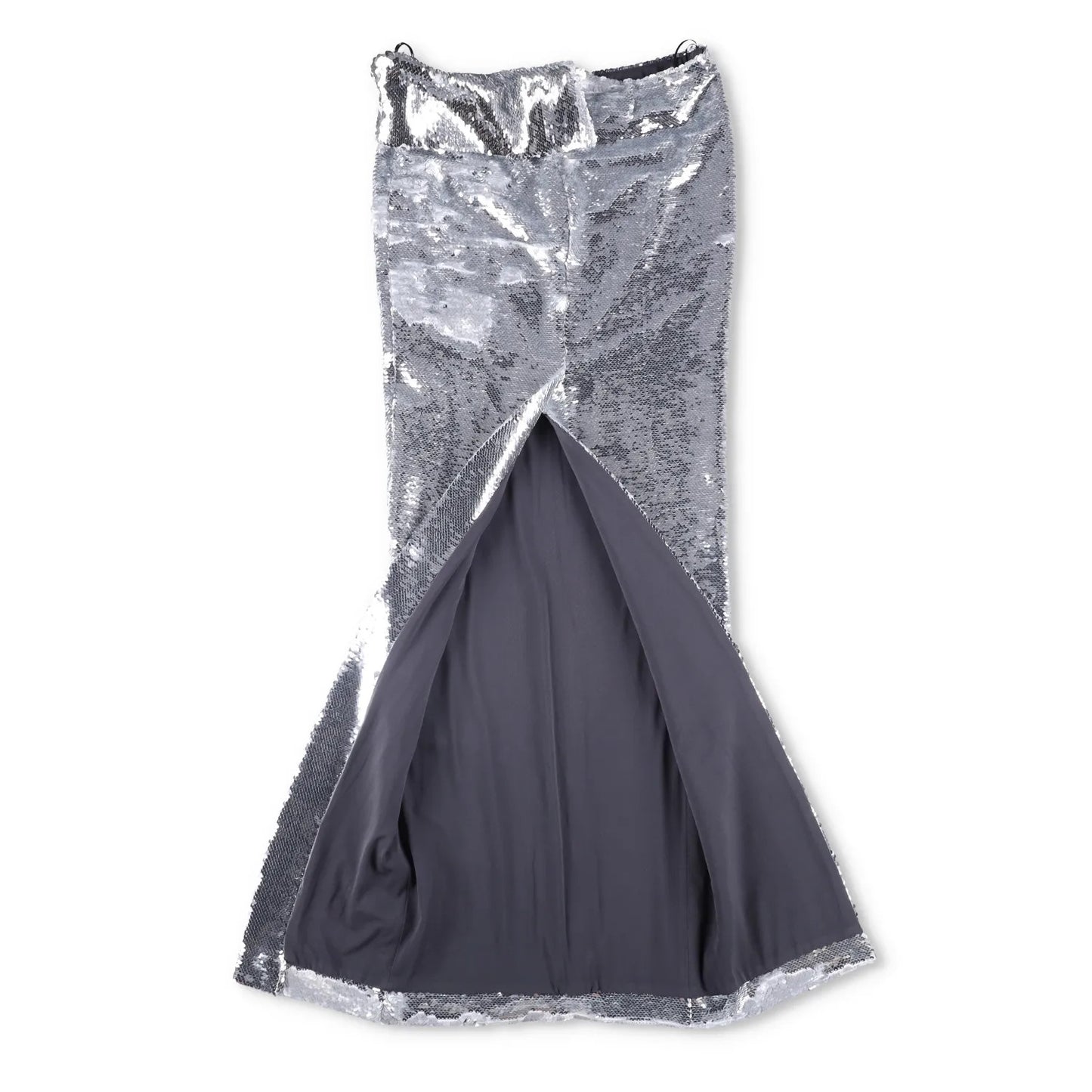 LAQUAN SMITH Womens Maxi Skirt Metallic High Rise Long Satin Size XS RRP 1115 — View 6
