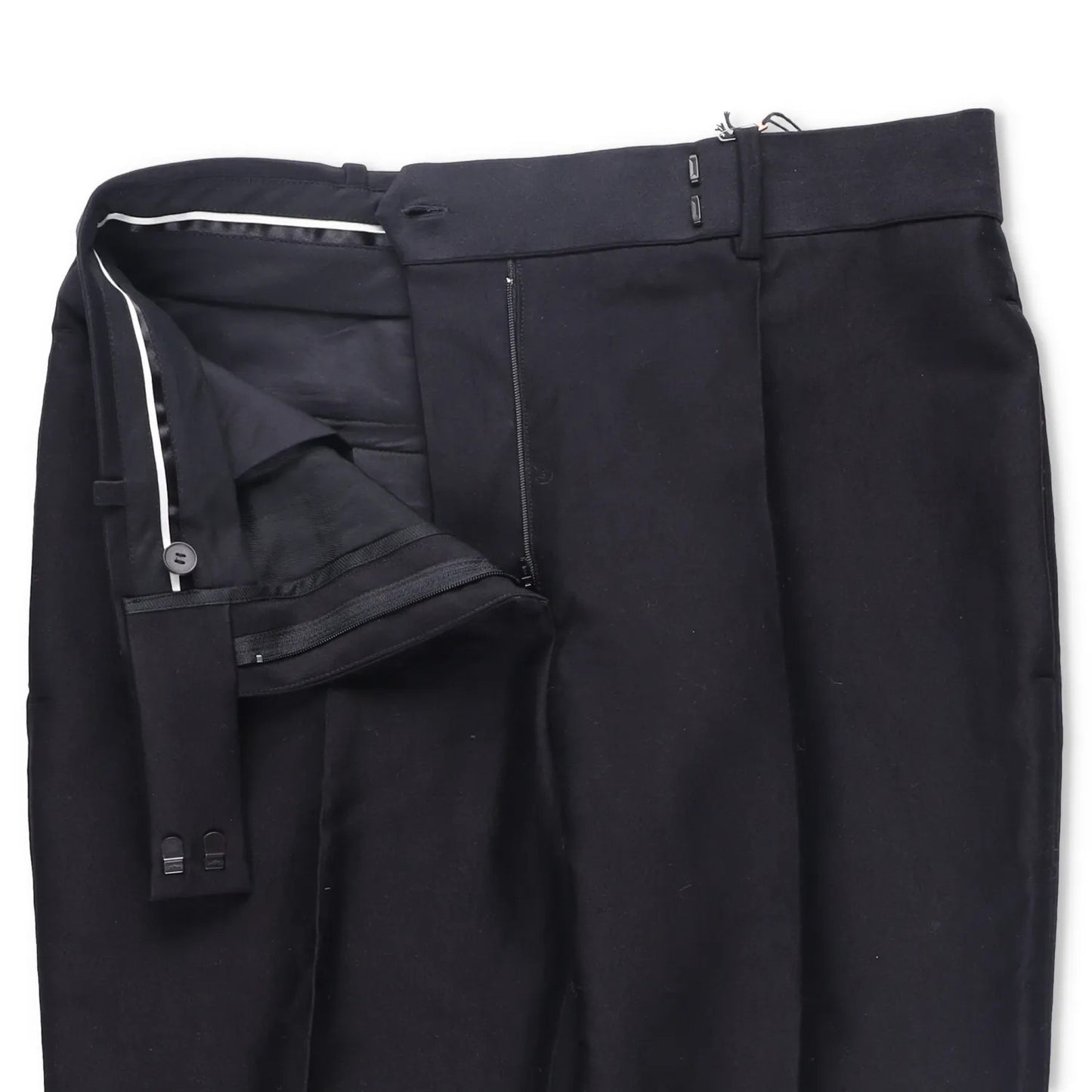 HAIDER ACKERMANN Mens Dress Pants Silk Cotton Blend Pleated Black Size 38 RRP600 — View 7