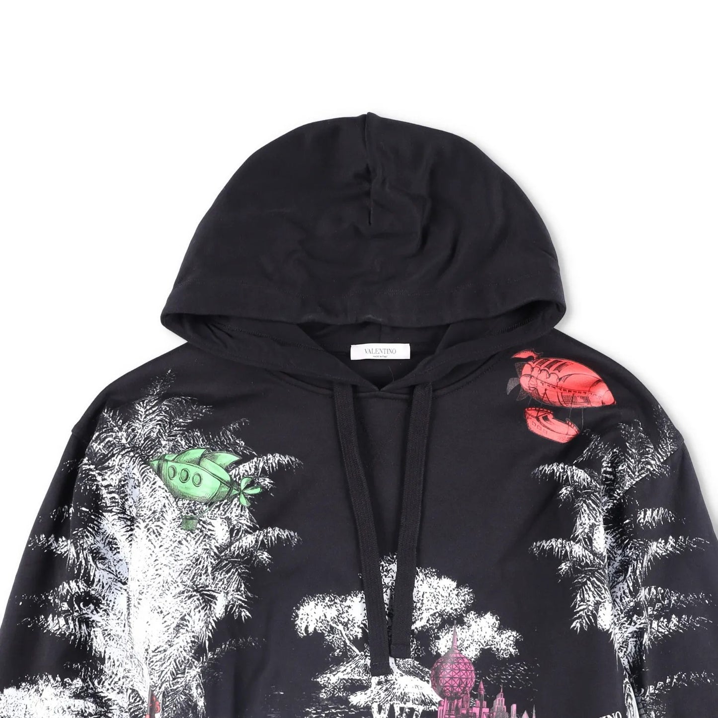 VALENTINO Unisex Adults Hoodie Cotton Multicoloured Graphic Size M RRP 650 — View 2