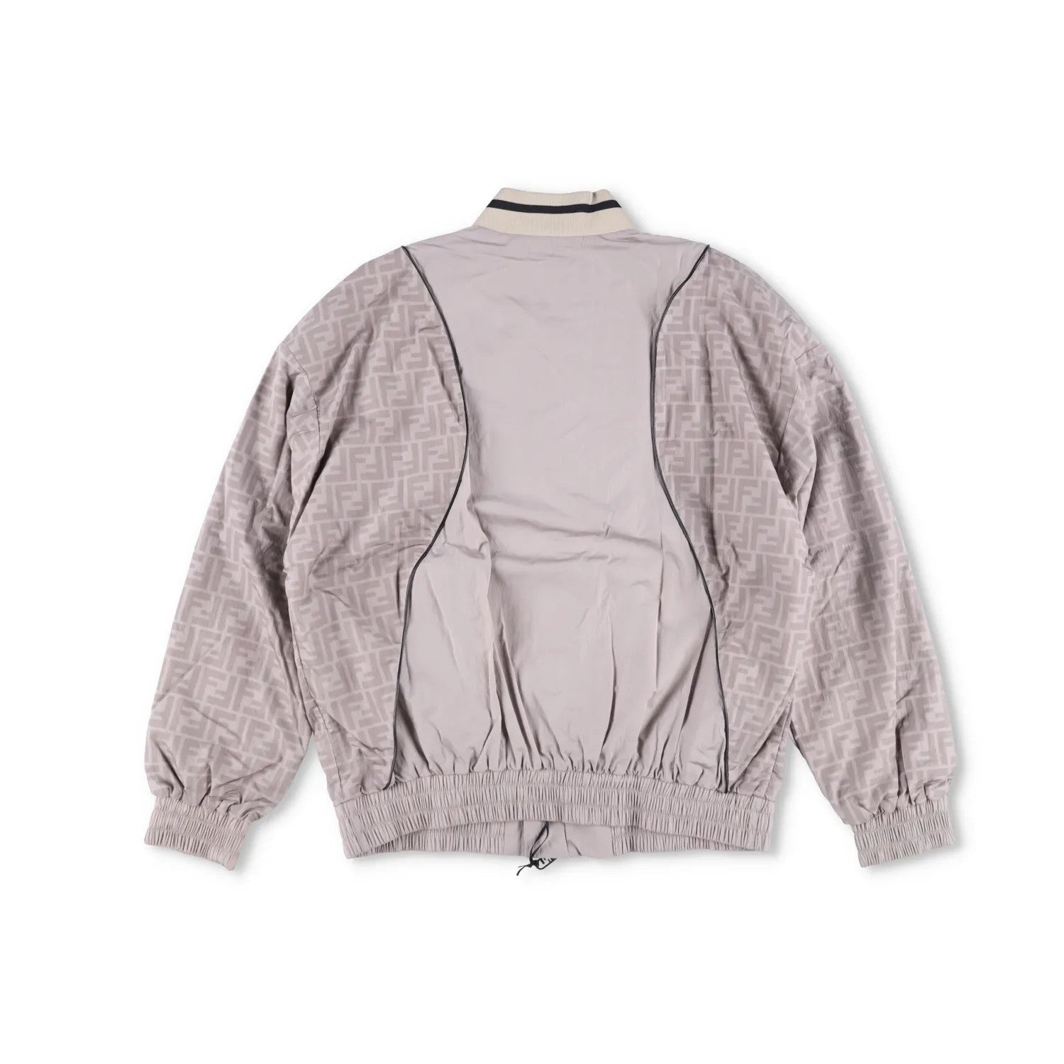 FENDI Mens Ebano Bomber Jacket Piping Stone Beige Zip Size 46 RRP 2100 — View 5