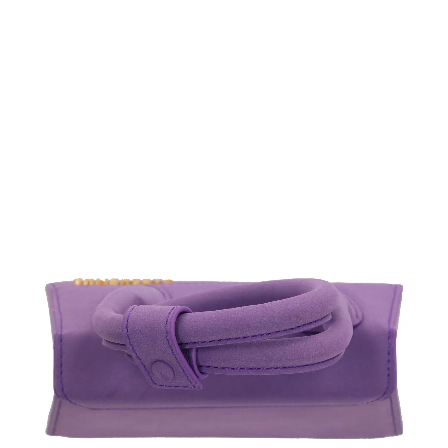 JACQUEMUS Womens Top Handle Bag Purple Leather Flat Closure Gold Accent S RRP450 — View 7