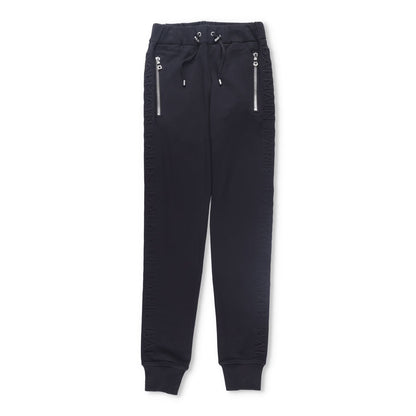 BALMAIN Mens Joggers Cotton Black Cuffed Elastic Drawstring Waist Size XS RRP425