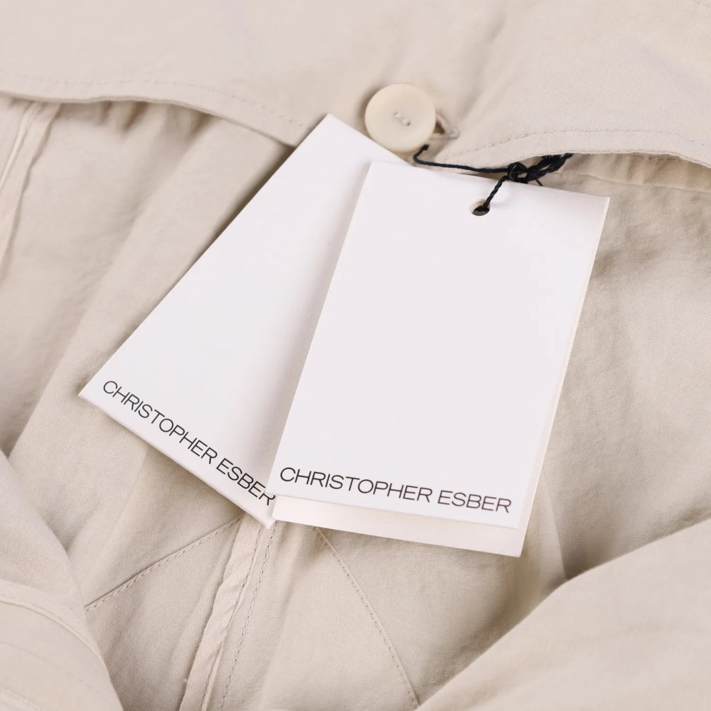 CHRISTOPHER ESBER Women Cocosolo Trousers Putty Slim Leg Beige Pleated 12 RRP540 — View 7