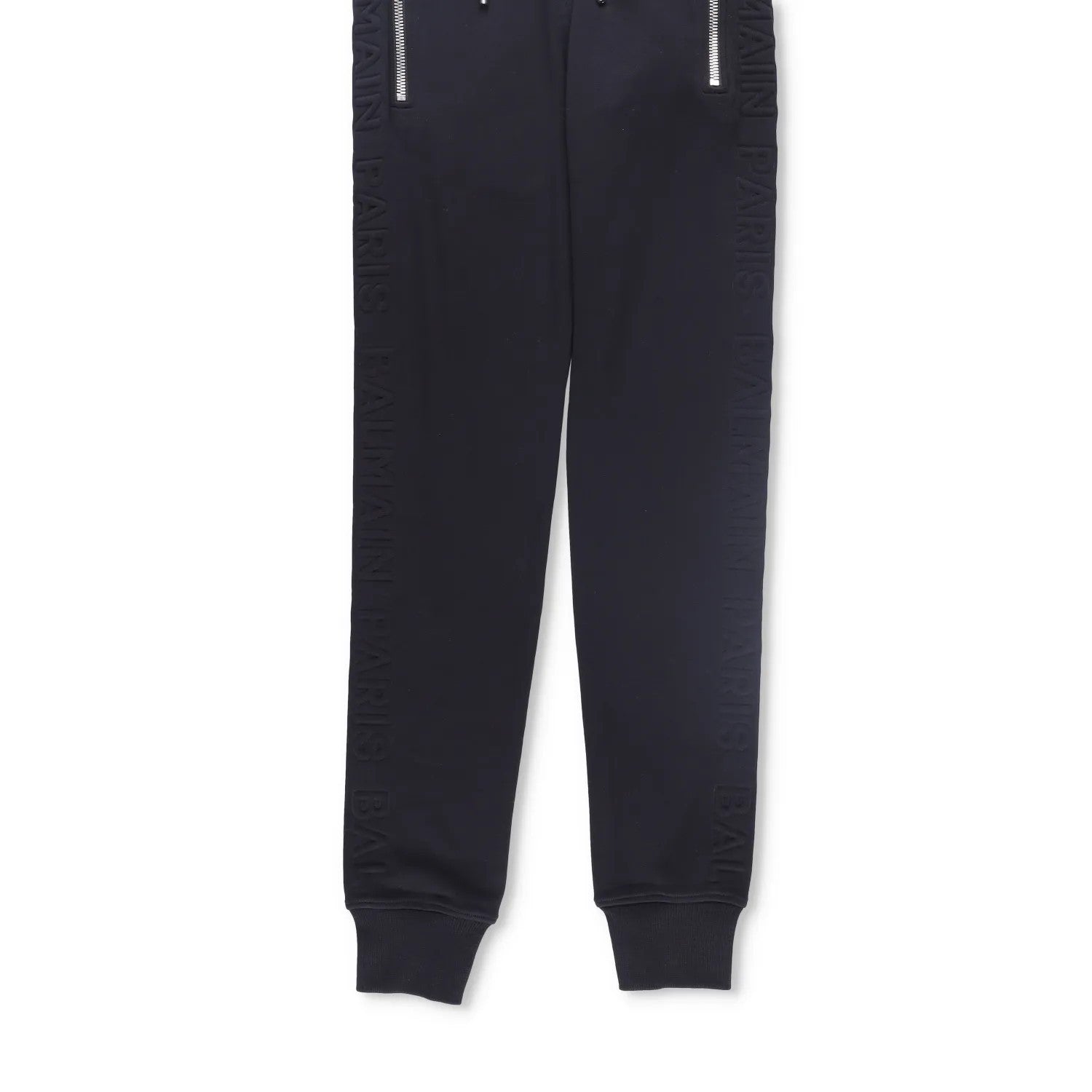 BALMAIN Mens Joggers Cotton Black Cuffed Elastic Drawstring Waist Size XS RRP425 — View 3