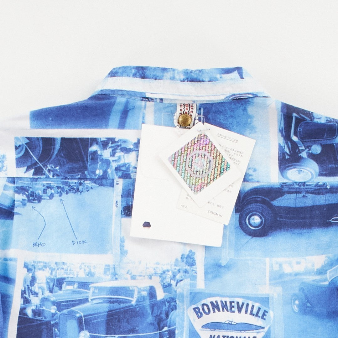 Visvim Mens Blue Dry Lakes Button Up Shirt Graphic Collared Size 1 RRP 550 — View 8